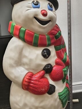 Vintage 1997 Frosty The Snowman Lighted Blow Mold 38" Grand Venture Xmas Deco.